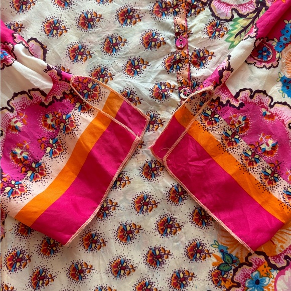 Johnny Was Women's Floral Boho Mini Dress 100% Silk Blouse Top - Picture 6 of 13